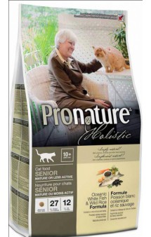 Pronature Holistic Cat Oceanic White Fish and Wild Rice,корм для пожилых кошек / Pronature (Канада)