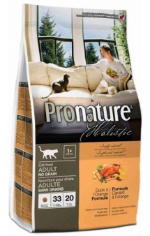 Pronature Holistic Cat Duck and Orange,корм для кошек с Уткой и Апельсином / Pronature holistic (Канада)