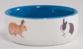 Миска керамическая с изображением кролика, голубая / I.P.T.S.(Нидерланды)