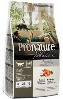 Pronature Holistic Cat Turkey and Cranberries, корм для кошек с Индейкой и Клюквой / Pronature holistic (Канада)