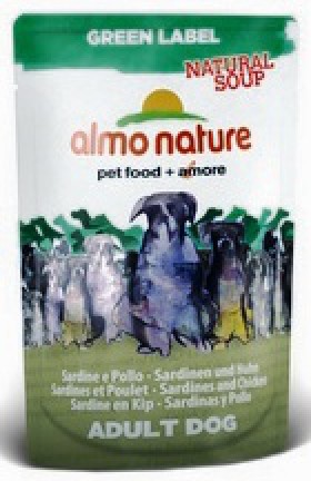 Green Label Natural Soup Dog Chicken&Sardines / Almo Nature (Италия)