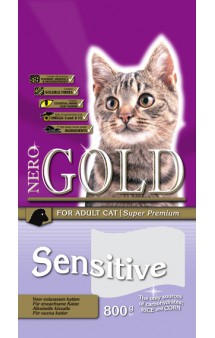 Cat Adult Sensitive,корм с Ягненком для чувствительных кошек / Nero Gold (Нидерланды)